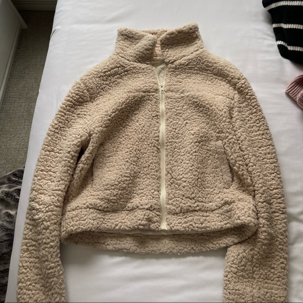 LA Hearts Sherpa Cropped Jacket